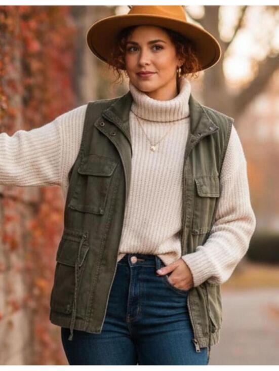 J. Crew Jackets & Blazers - Women's J.Crew Green Utility Vest Size XS